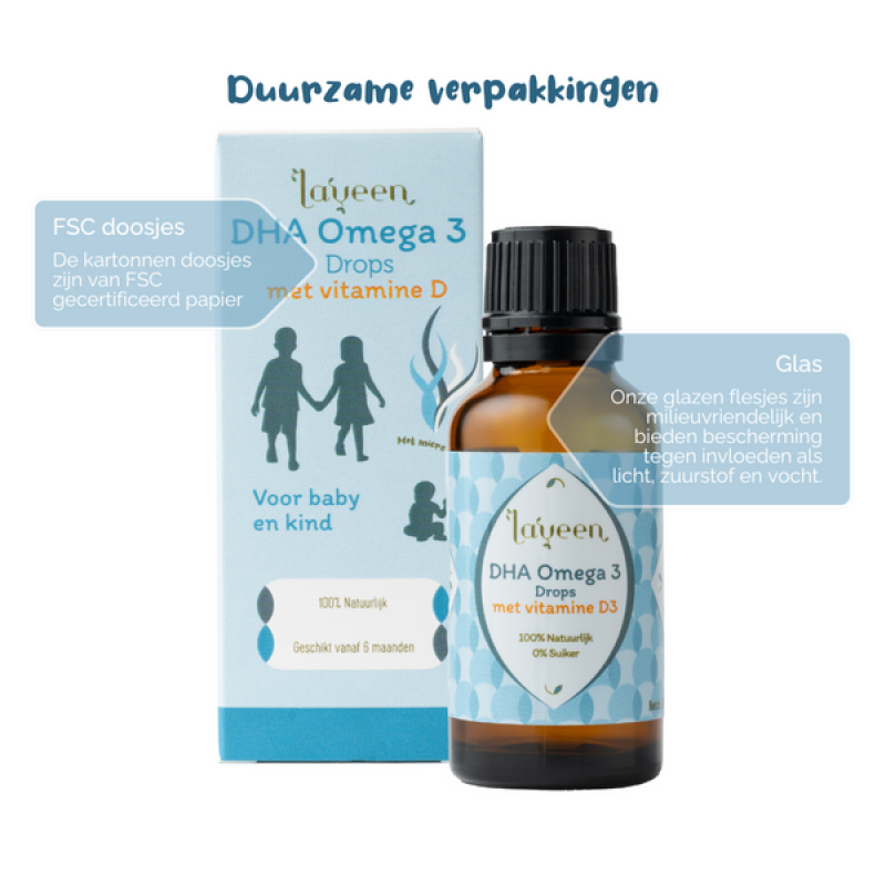 Laveen Omega-3 pre bábätká a deti kvapky s vitamínom D3 30 ml
