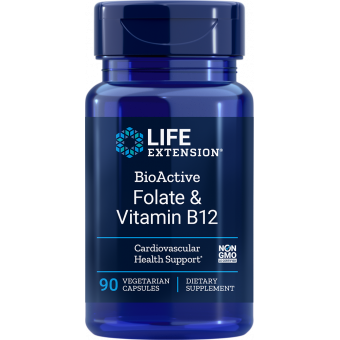 Life Extension BioActive Folate & Vitamin B12 90 ks