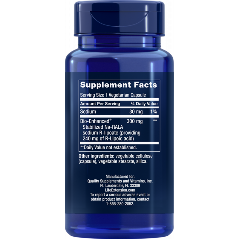 Life Extension Super R-Lipoic Acid kyselina lipoová 60 kapsúl