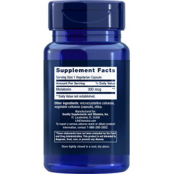 Life Extension Melatonin 100 ks 300 mcg