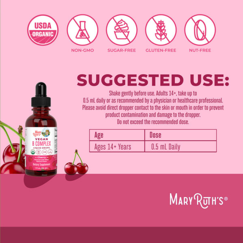 Mary Ruth's B-komplex vegan tekutý kvapky 30 ml