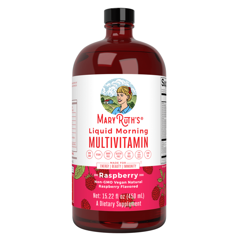 Mary Ruth's Ranný multivitamín tekutý malinový vegan