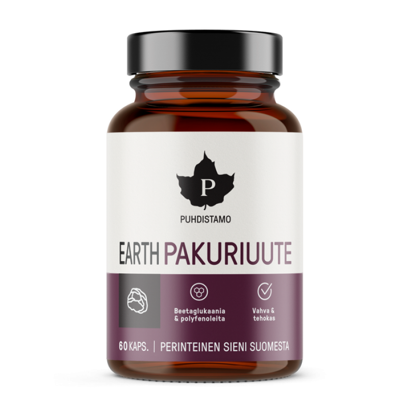 Puhdistamo Earth Chaga BIO 60 kapsúl