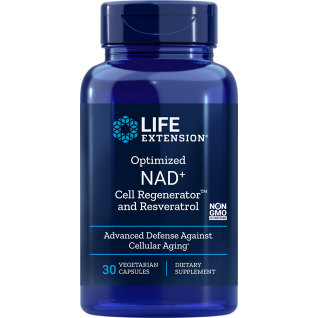 Life Extension NAD+ Cell Regenerator a Resveratrol 30 rastlinných kapsúl