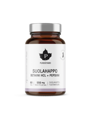 Puhdistamo Betaín HCL + pepsín 60 kapsúl